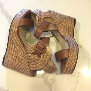 Jimmy Choo Delphi Braided Wedge Sandals